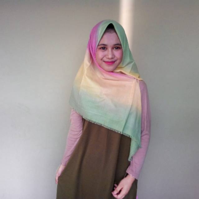 Hijab pelangi khimar murah muslimah