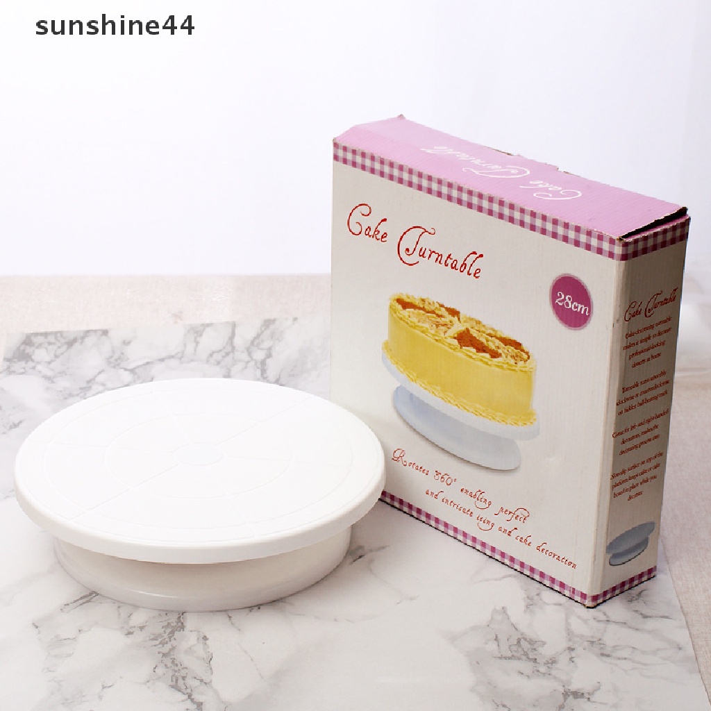 Sunshine Meja Putar Bulat Anti Slip Untuk Dekorasi Kue