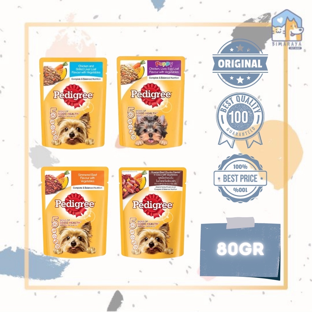 PEDIGREE POUCH 80GR // MAKANAN BASAH ANJING