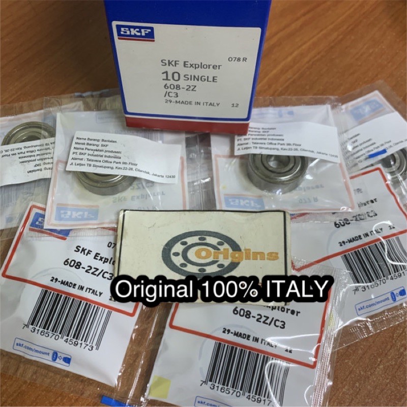 BALL BEARING 608 ZZ C3 SKF 608-2Z/C3