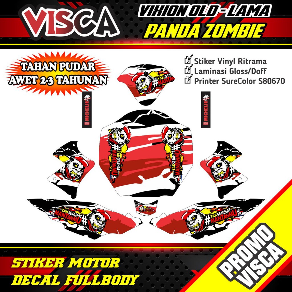 Decal Vixion OLD Decal Vixion OLD Stiker Vixion OLD Stiker Vixion OLD Panda Racing