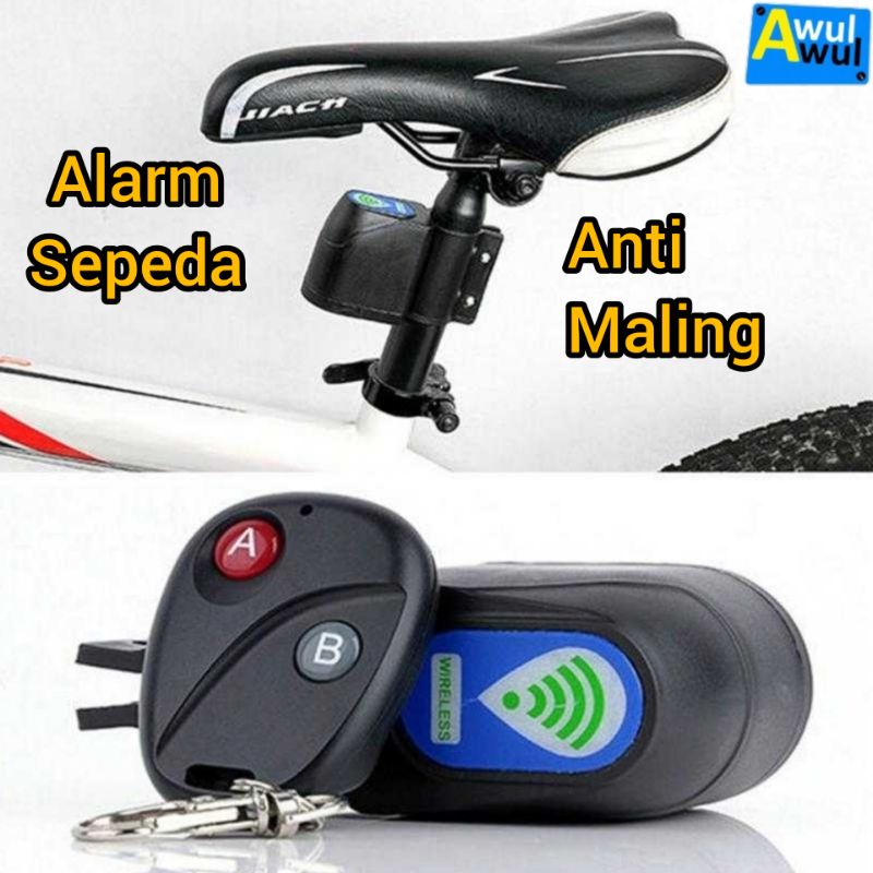 Alarm Sepeda Sensor Getar Anti Maling dilengkapi Remote Control