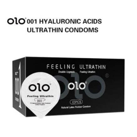 Kondom OLO 0.01mm Condom UltraThin 001 Super Tipis Latex Zero One