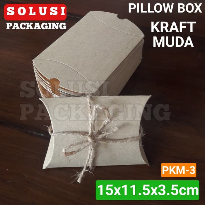 

ISI 36PCS KOTAK AKSESORIS KRAFT MUDA/TEMPAT SOUVENIR/PILLOW BOX KRAFT/KARDUS