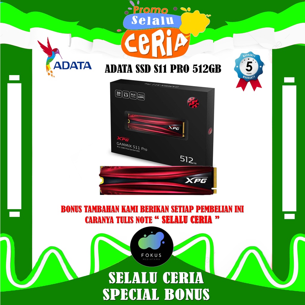 SSD Adata XPG GAMMIX S11 Pro 512GB PCIe NVMe Gen3x4 M.2 2280