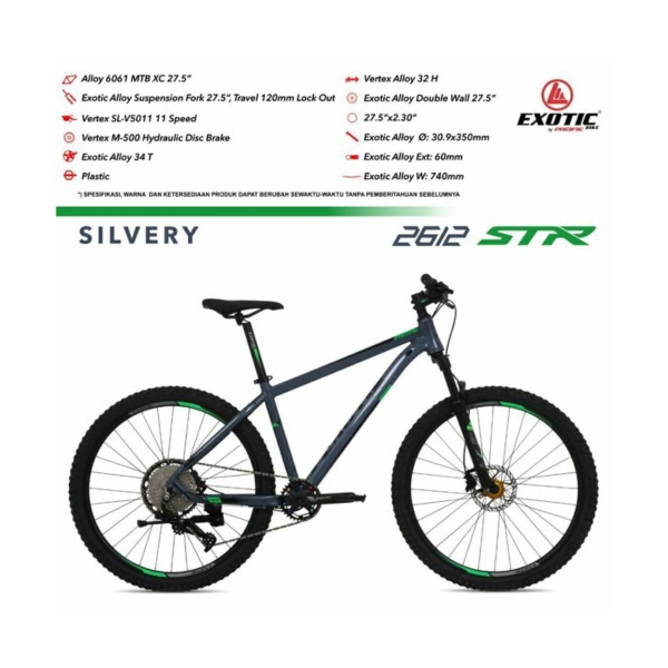 Dijual Exotic 2612 STR Sepeda MTB 27.5 Rem Hydraulic Alloy 11 Speed Berkualitas