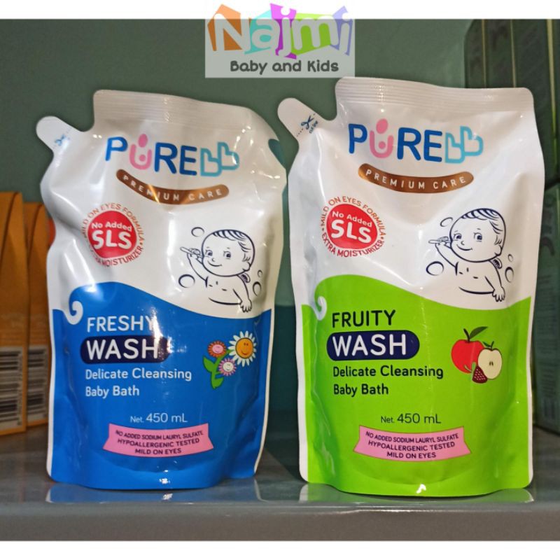 PureBB Pure BB Baby Wash 450 ml refill Freshy / Fruity