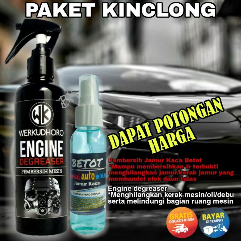 PEMBERSIH KERAK MESIN/ENGINE DEGREASER/PEMBERSIH JAMUR KACA/GLASS CLEANER EFEK DAUN TALAS