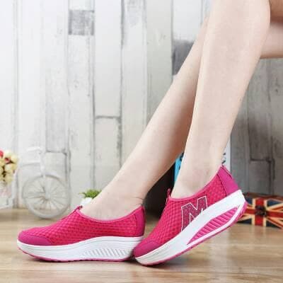 SEPATU WANITA SLIPON M JARING PINK FANTA NEW