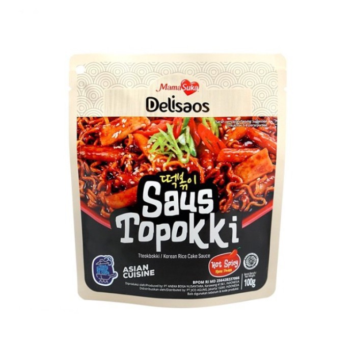 

Mamasuka Delisaos Saus Topokki Hot Spicy 100g | Tteobokki Sauce