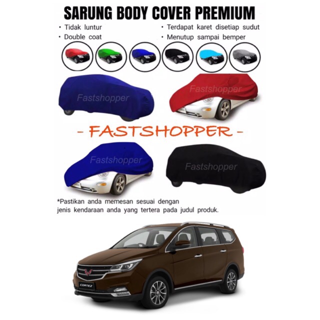 SARUNG COVER BODY WARNA MOBIL WULING CORTEZ - SBW72