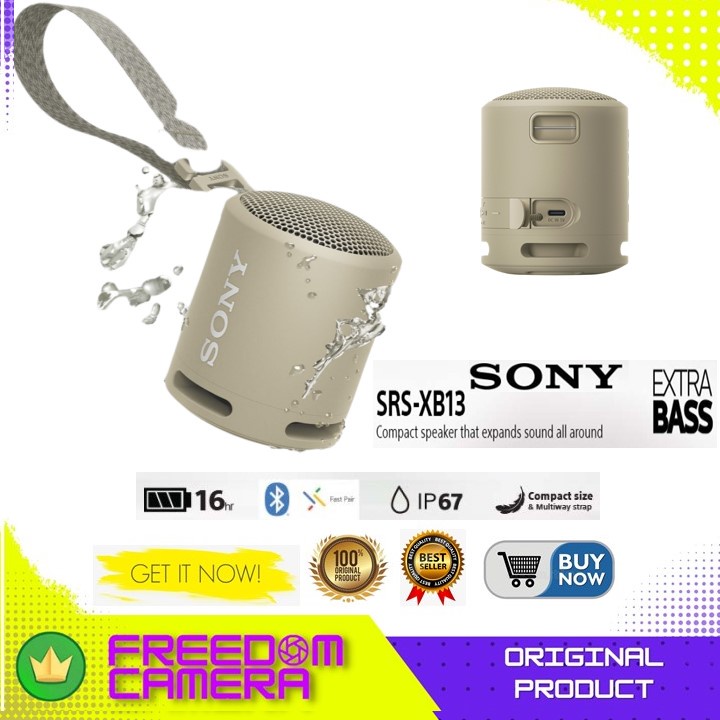 Sony SRS-XB13 Wireless Speaker Taupe