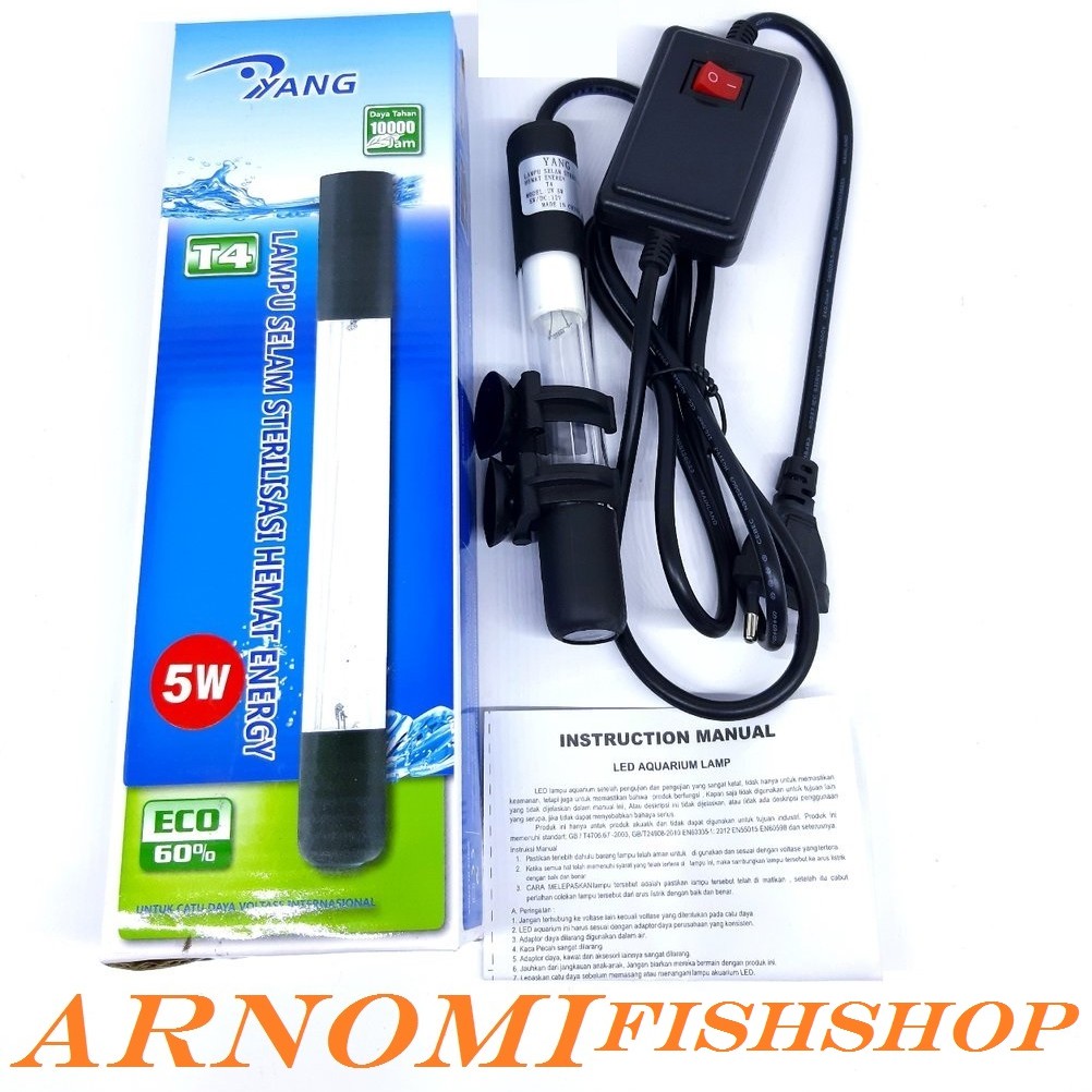 Lampu UV YANG 5 WATT Sterilizer Lampu Ultraviolet Kolam Ikan Aquarium