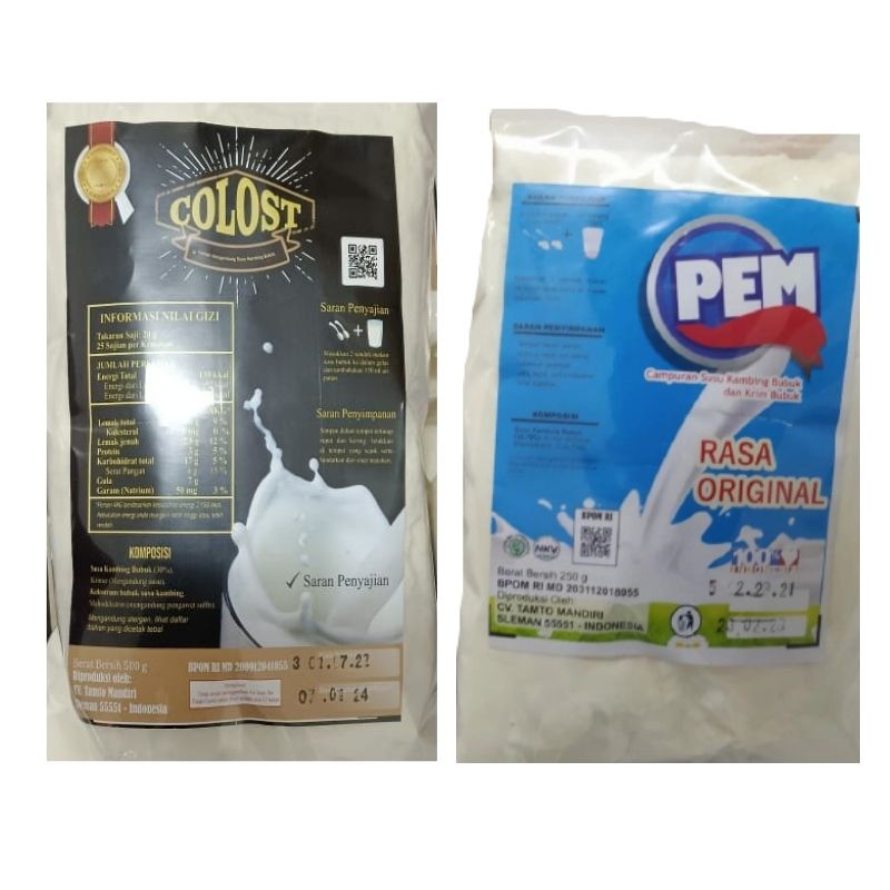 

[1000gram] 2 bungkus susu bubuk kambing etawa rasa original dan colostrum