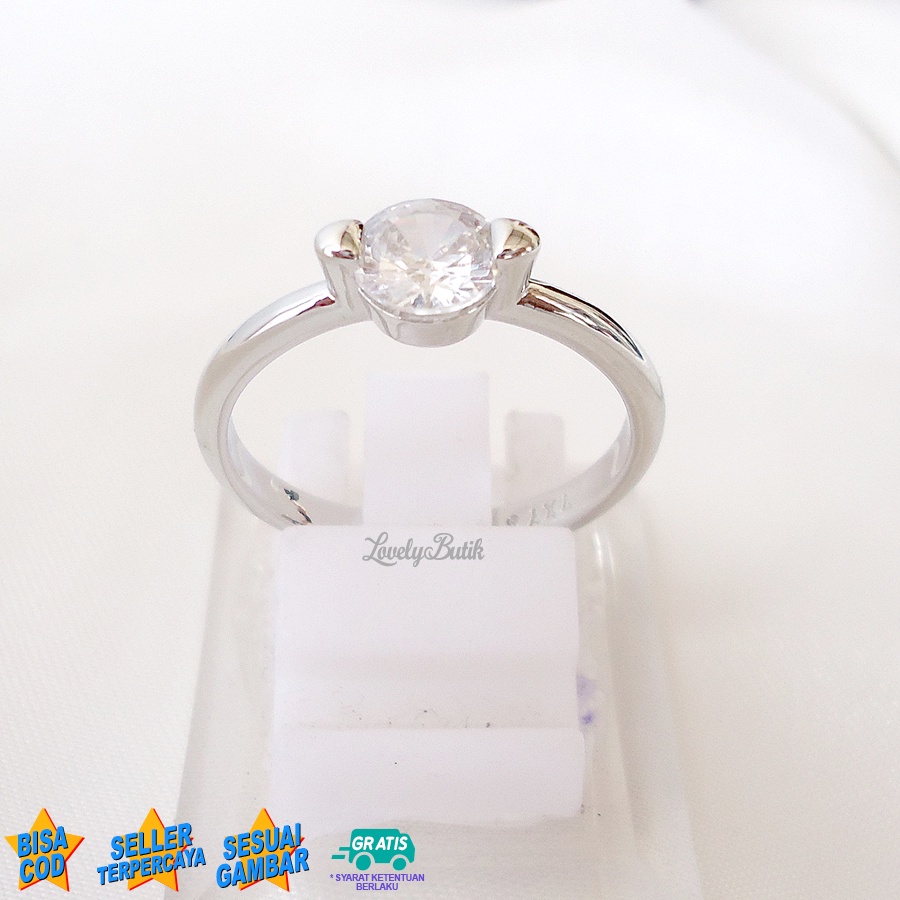 Lovelybutik - Cincin Xuping Anti Luntur Anti Karat Lind4 Cincin Wanita Remaja Terbaru Model Permata