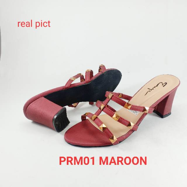 EMYE - SANDAL HEELS WANITA PRM01 Hak 7 cm / Sepatu Heels Wanita / Sepatu Wanita