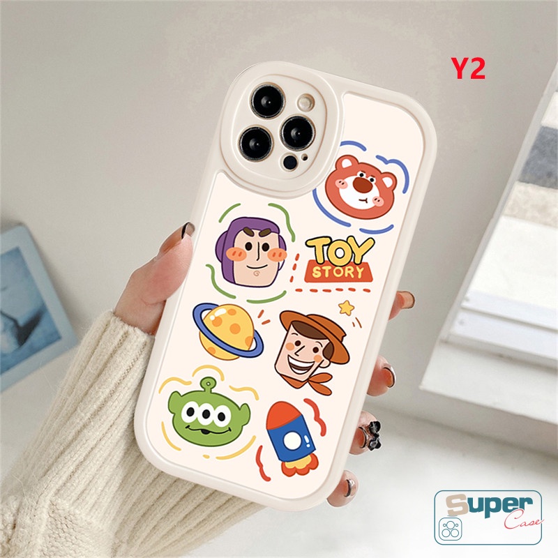 IPHONE Casing Cover Ponsel Toy Story Kartun Lucu Kompatibel Untuk Iphone11 12 13 14 Pro MAX XR 6 6s 78 Plus X XS MAX SE 2020sarung Belakang TPU Lembut
