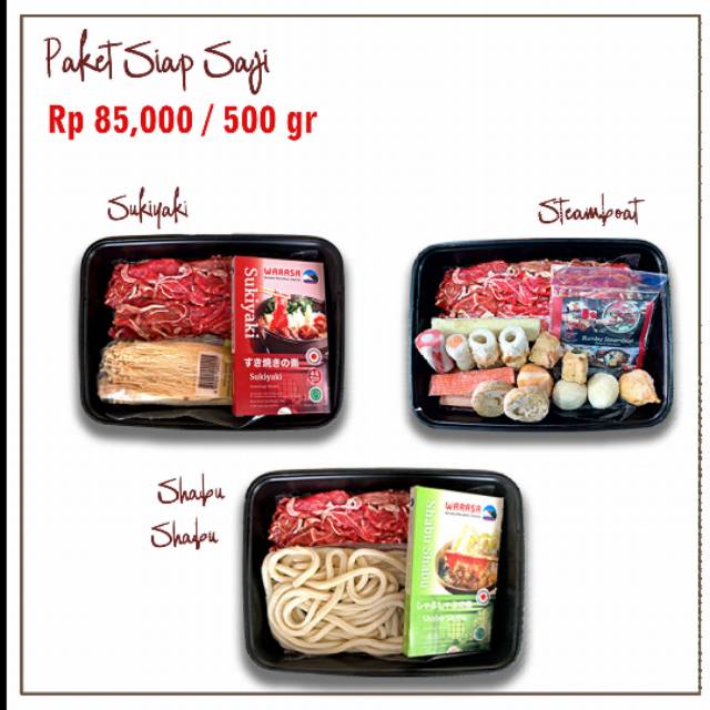 

Paket siap saji Suki/steamboat/shabu