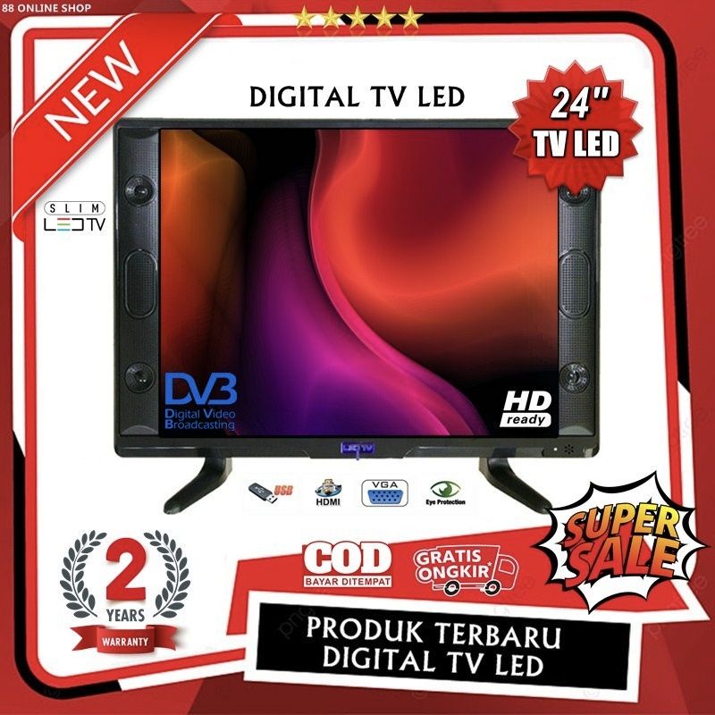 TV DIGITAL LED 25 INCH ADA PORT HDMI VGA DC AV