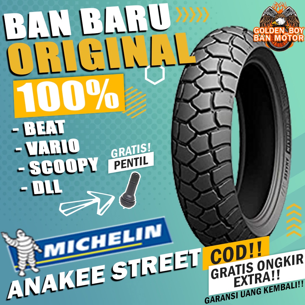 ban motor matic tubles beat michelin anakee street ring 14 tubles sepasang paket ban motor matic dep