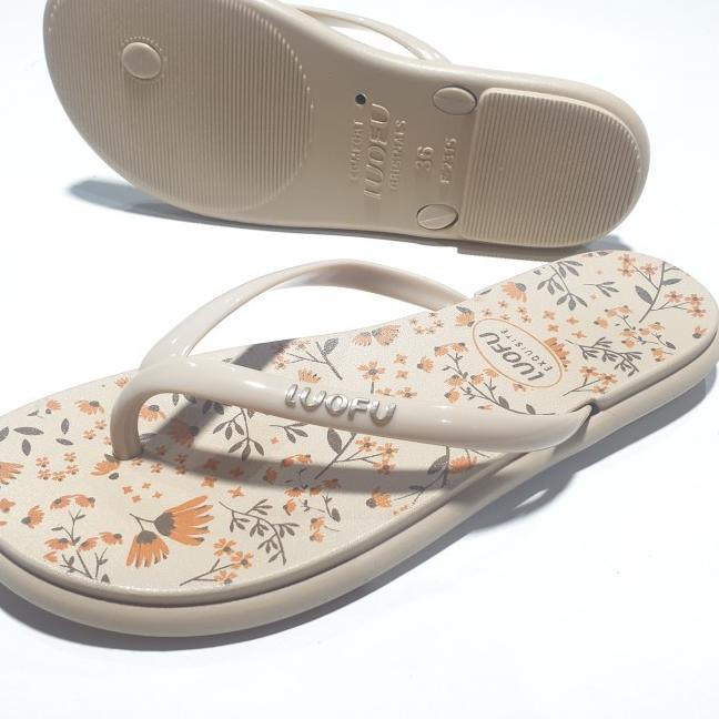Terkini jelly sandal jepit wanita luofu karet import sendal cewek F2315E04S JV0
