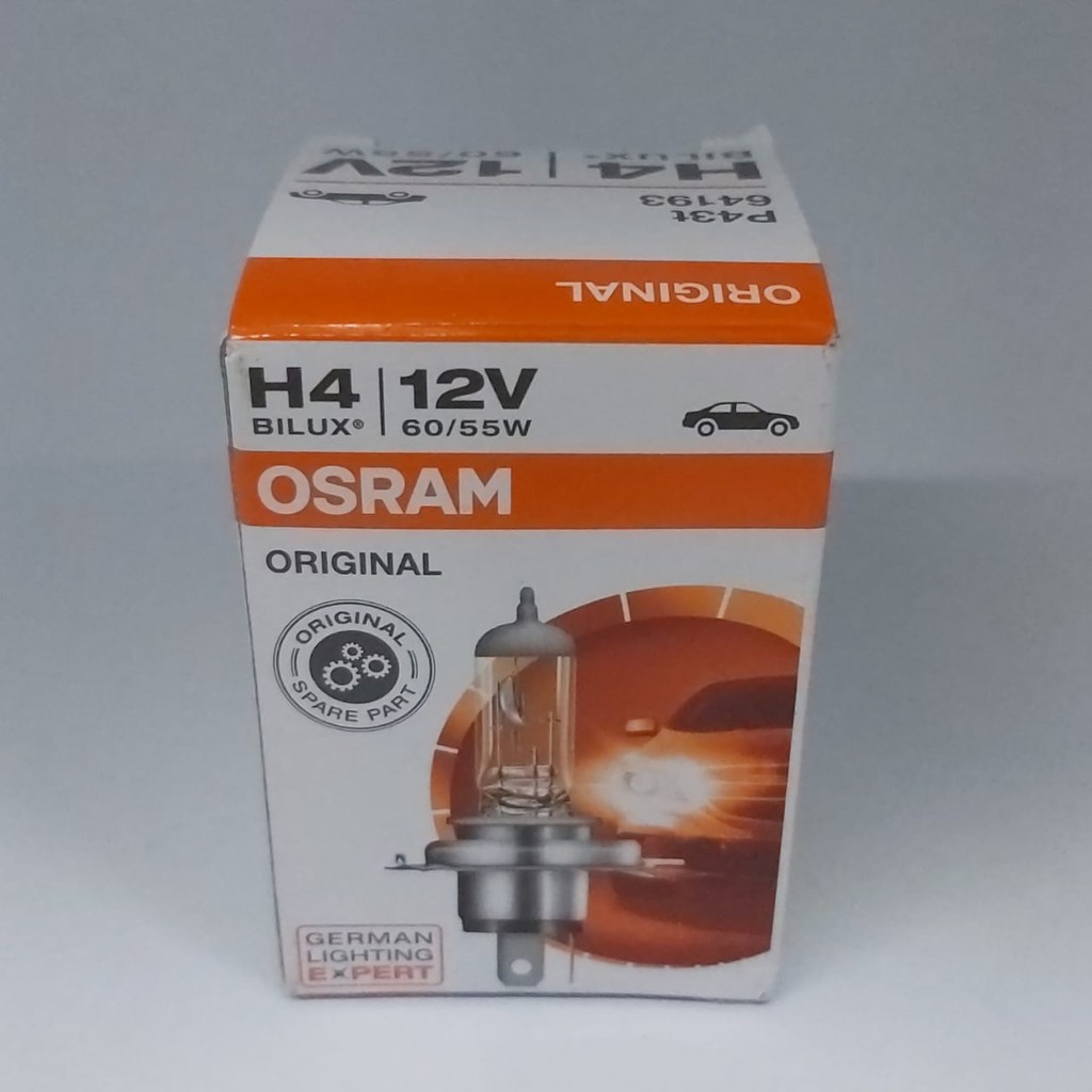 BOHLAM OSRAM LAMPU HEADLAMP MOBIL H4 60/55W 12V CAHAYA KUNING
