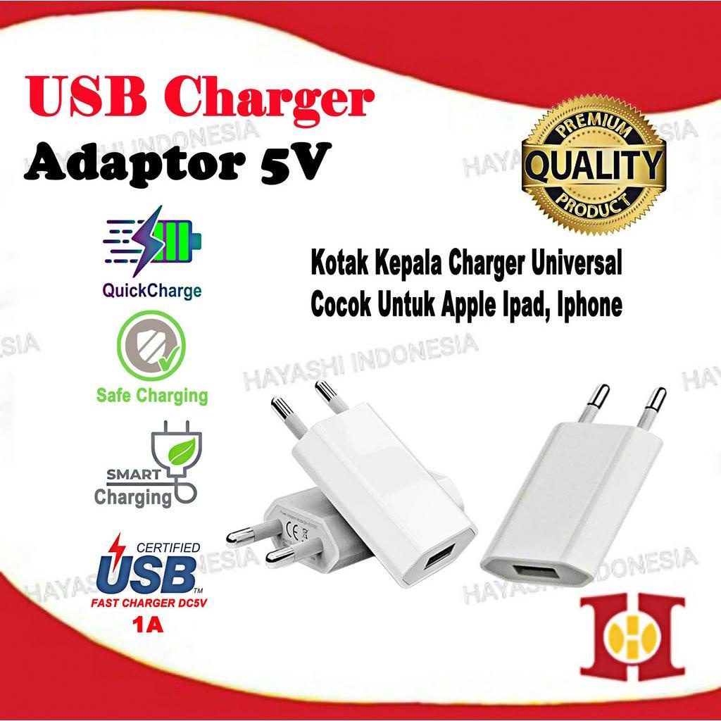 Adaptor Quick Charger USB  Kepala Travel Adapter 5V HP CCTV Kamera