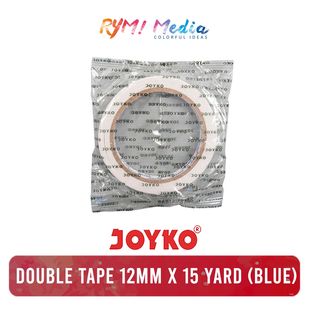 

JOYKO Double Tape 12 mm x 15 yard CORE BLUE / Perekat Ganda Side 12MM 15Y