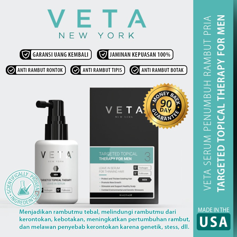 VETA NY TARGETED MAN - Serum Penebal dan Penumbuh Rambut, BERGARANSI