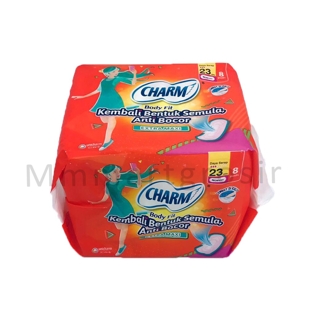 Charm Extra Maxi / 23cm Non Wing / Pembalut / 8pads