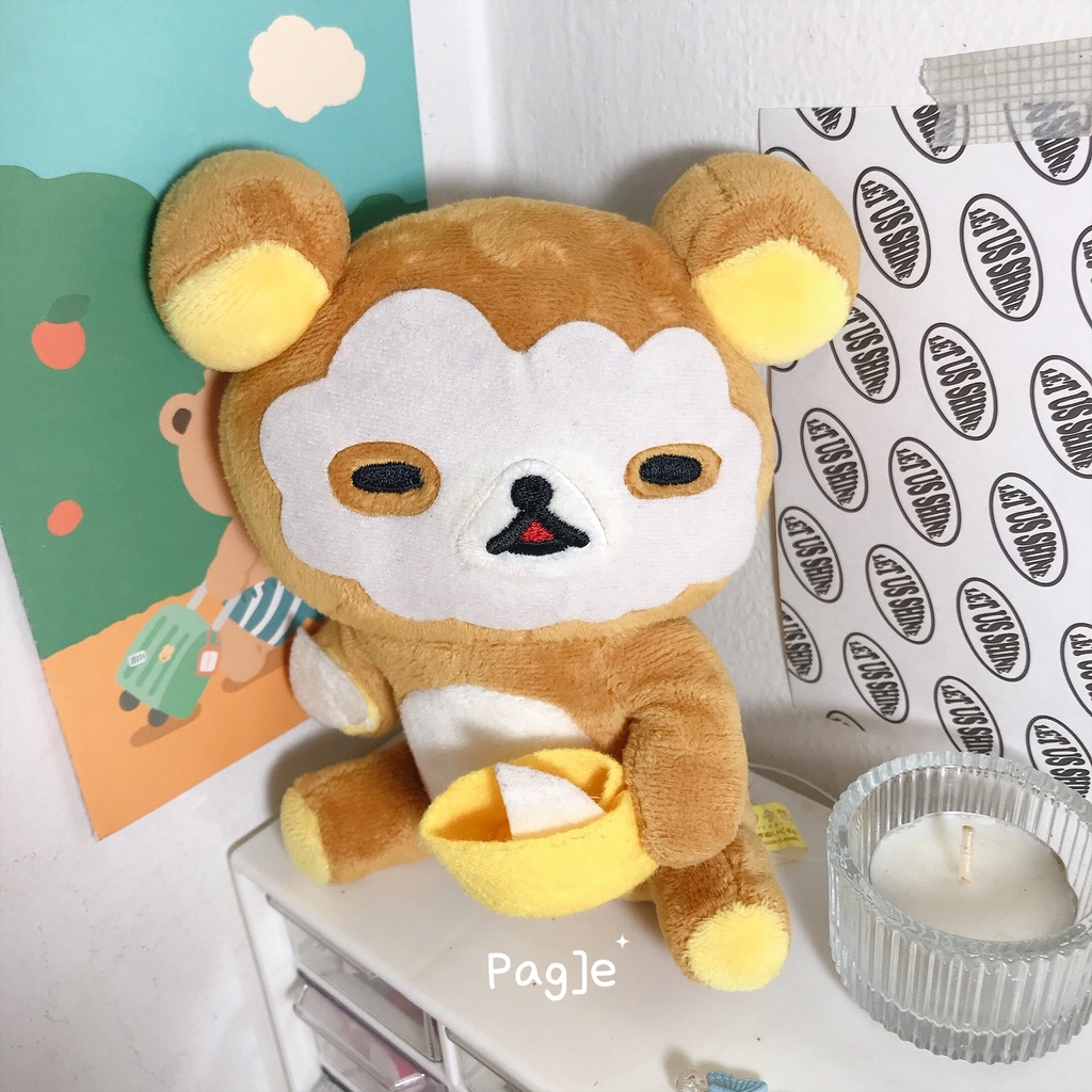 Rilakkuma Using Face Mask Masker Muka RARE San x Green Camel [New] - Boneka Plush Doll