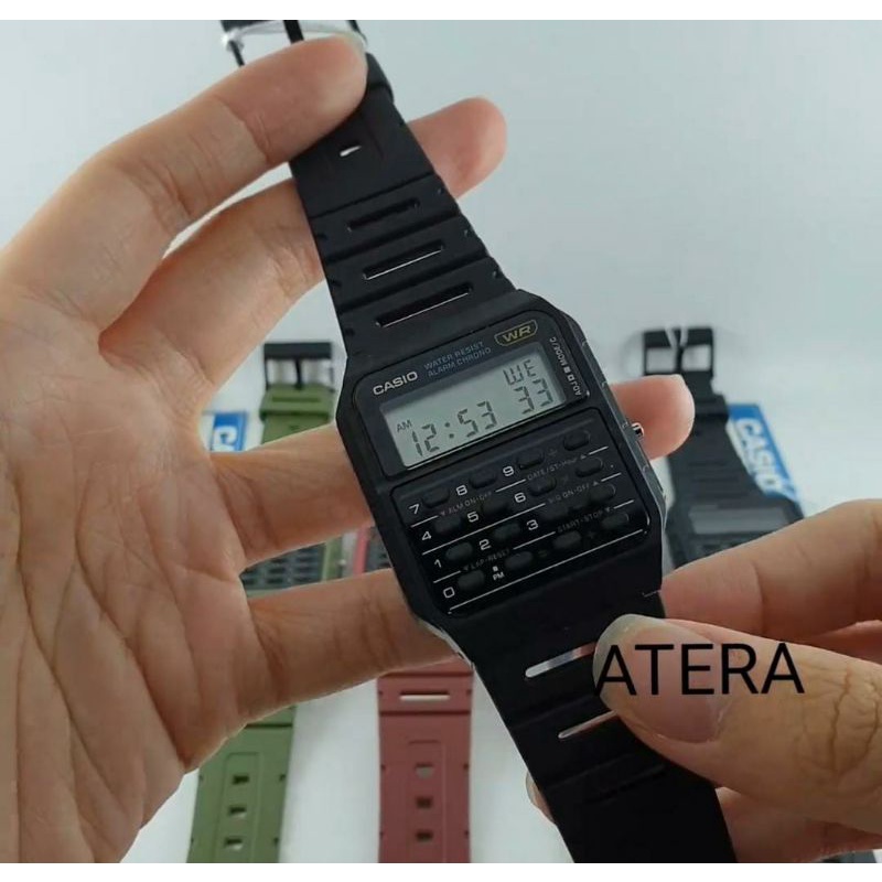 Jam Tangan_CASIO_CA-53WF_ORIGINAL / JAM TANGAN KALKULATOR_CA_53_53W HITAM ORI DIGITAL CALCULATOR CA53 RUBBER KARET PRIA WANITA