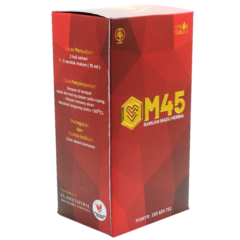Madu 45 Madu45 Madu M45 Herbal Terapi Jantung Kolesterol Darah Tinggi Diabetes KEMASAN TERBARU