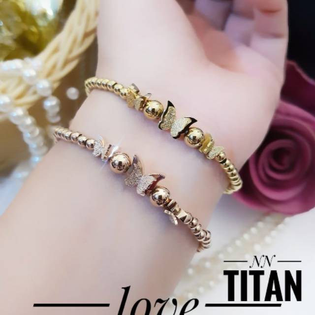 Titanium gelang kupu 1828g