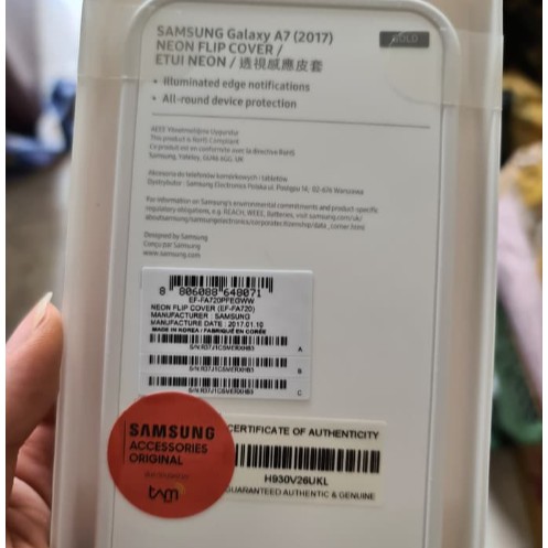 SAMSUNG NEON FLIP COVER GALAXY A7 2017 CASE ORIGINAL RESMI SEIN