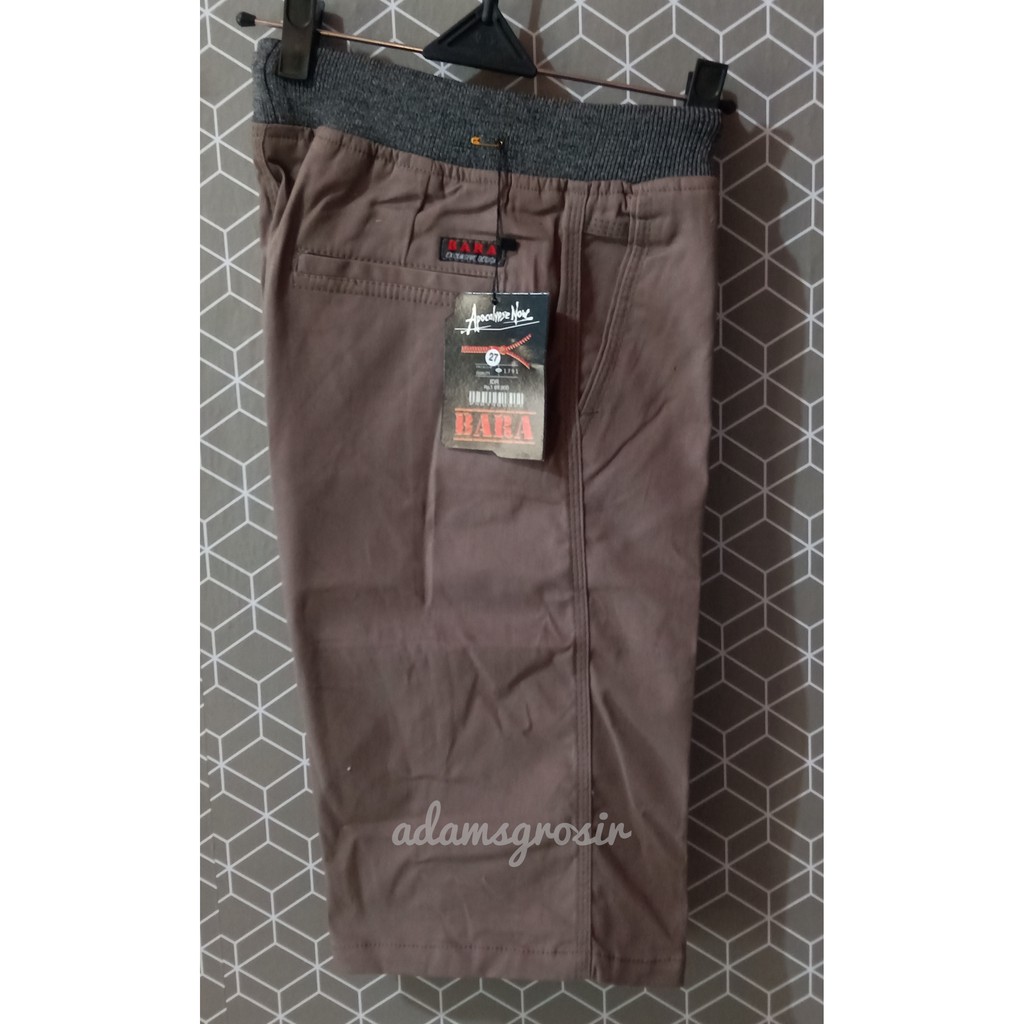 Celana chinos pendek dewasa bahan twiil combed UK 27-32