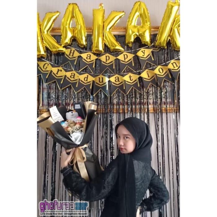 Paket Dekorasi Wisuda Happy Graduation Graduated Grad Bunting Flag