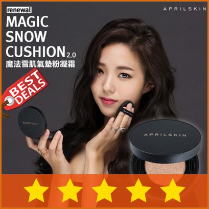 BestSeller NEW April Skin Cushion Original / April Skin Magic Snow Cushion Black 2.0 / Aprilskin Ori