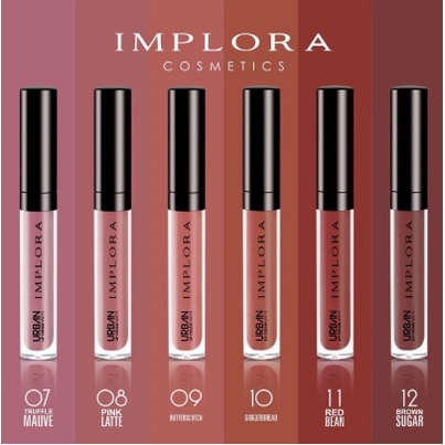 Implora Urban Lip Cream Matte Original Varian Warna Lengkap BPOM