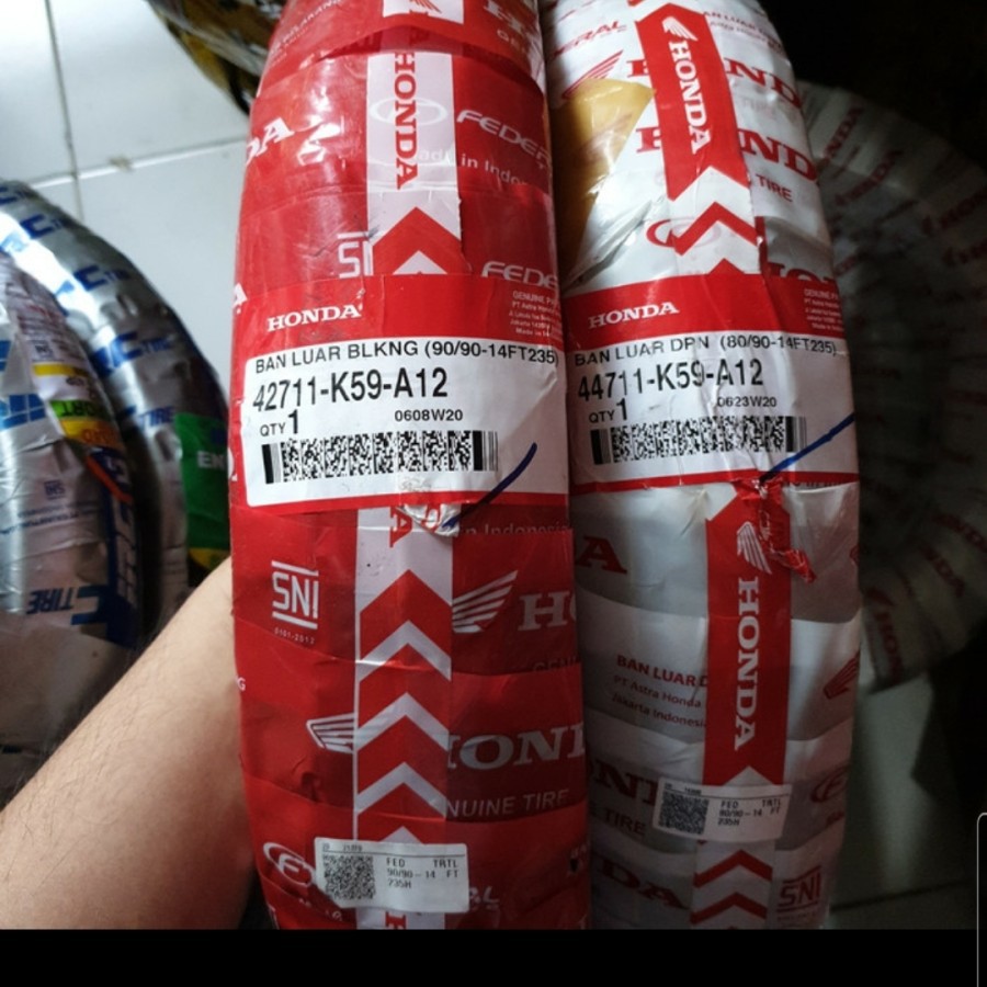 PAKET BAN TUBELESS FEDERAL DEPAN DAN BELAKANG 8090-14 9090-14 BEAT