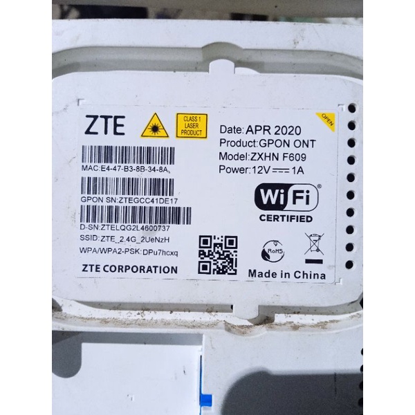 Router wifi ruter bekas ZTE F609( mati)