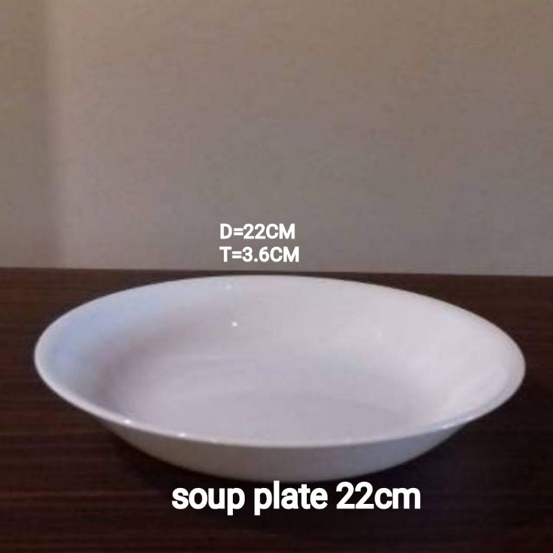 CORELLE SOUP PLATE 22CM PUTIH