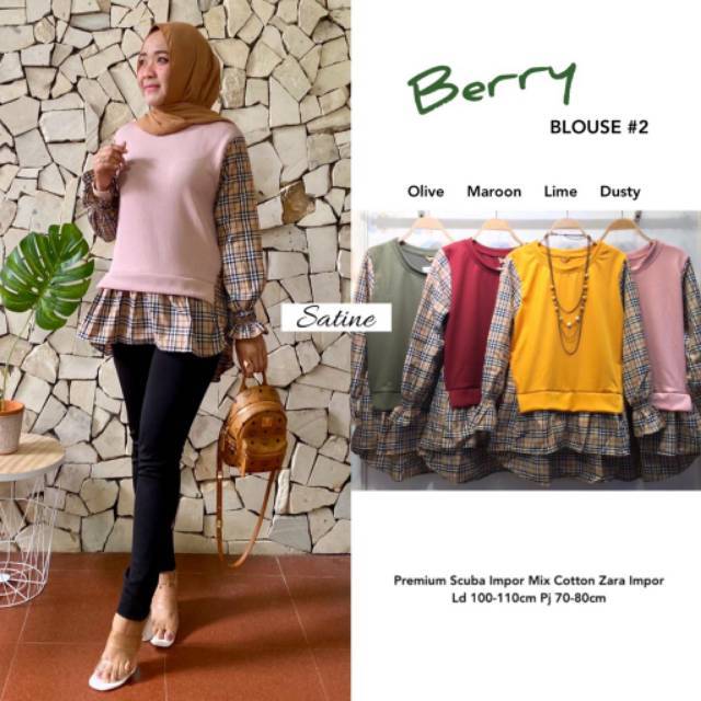 BERRY BLOUSE BY SATINE ••READY••