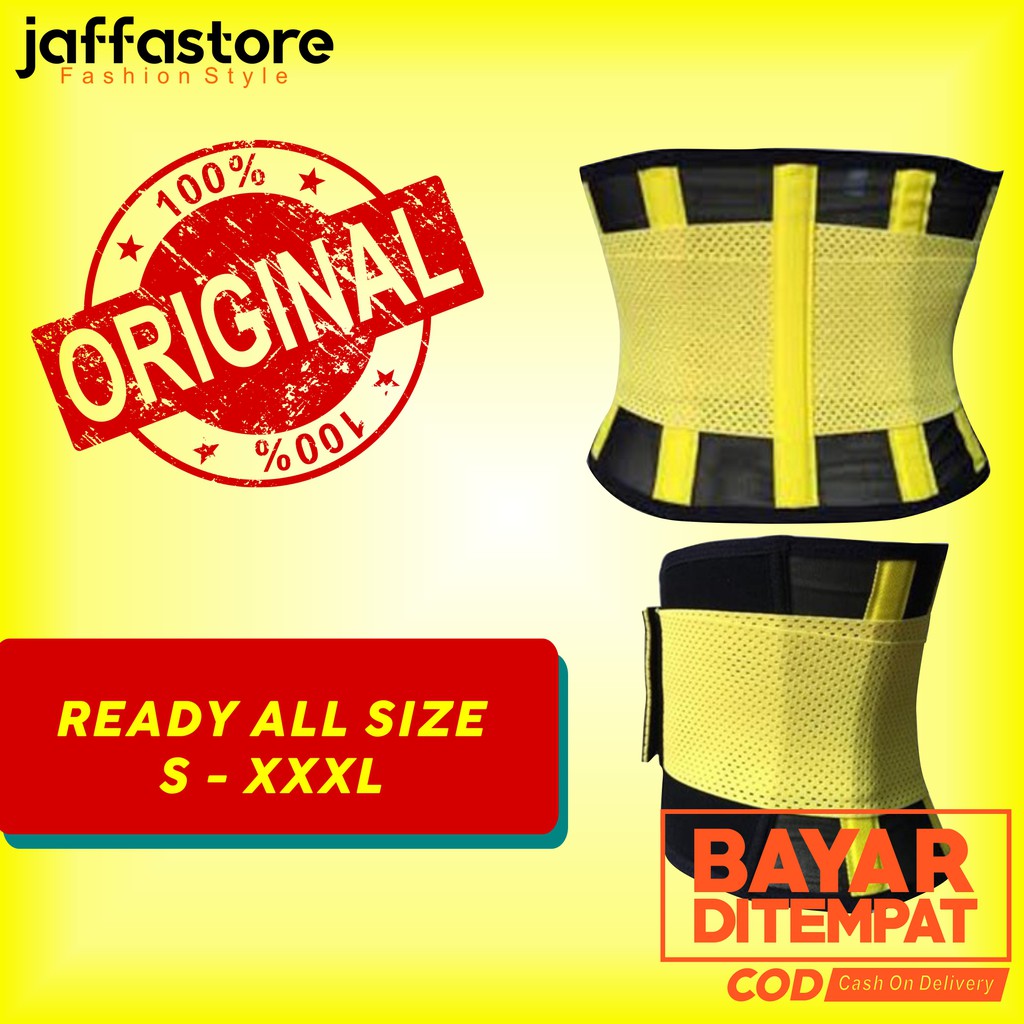 Hot Shapers Power Belt Korset Pelangsing Pengecil Pembakar Lemak Perut Pria Wanita Original