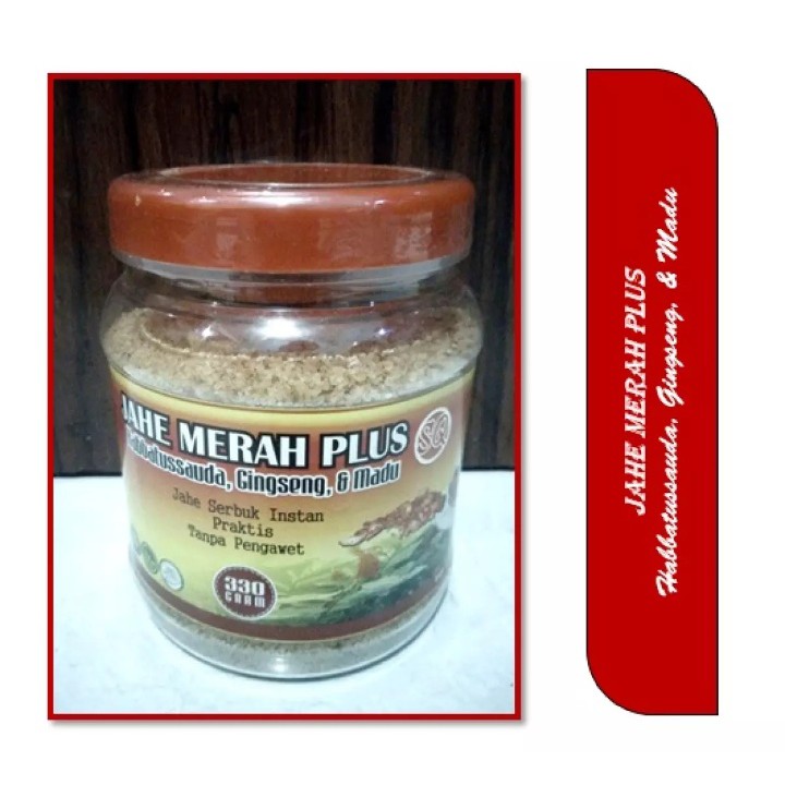 

Jahe Merah Bubuk SQ Plus Habbatussauda, Gingseng, & Madu