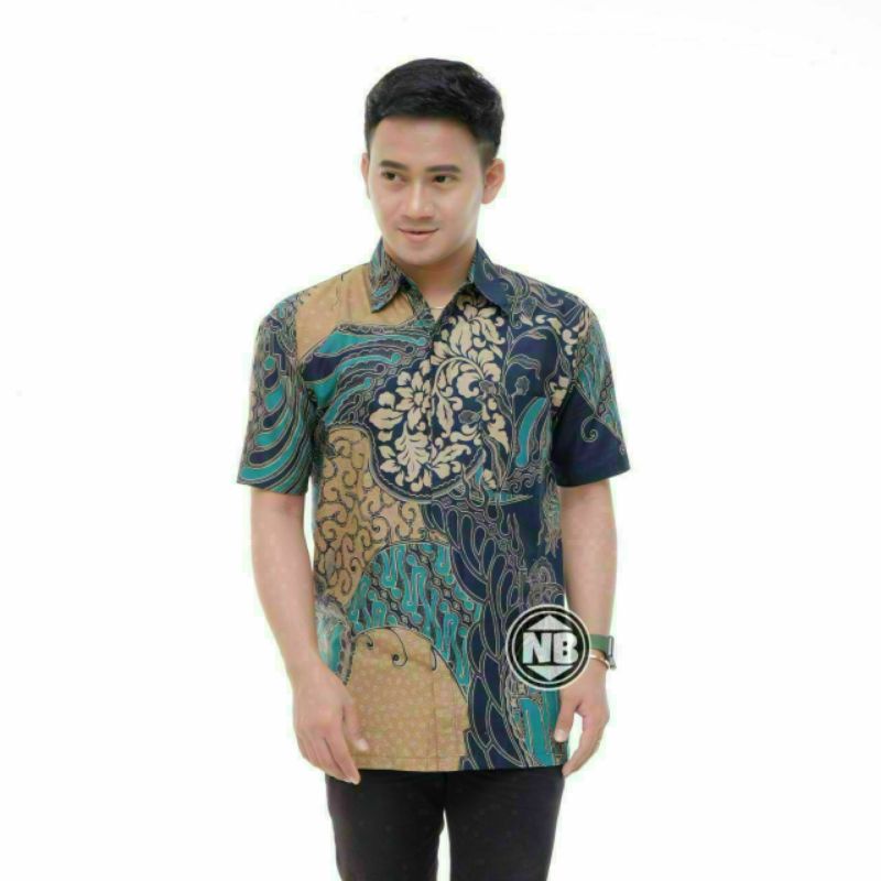 Kemeja Batik Pria Lengan Pendek Batik Pria Modern Batik Kerja Kantor M L XL XXL Seragam Batik