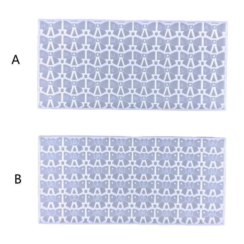 Siy Cetakan Resin Epoksi Lubang Tunggal Dan Ganda Bentuk Huruf Untuk Perhiasan Anting