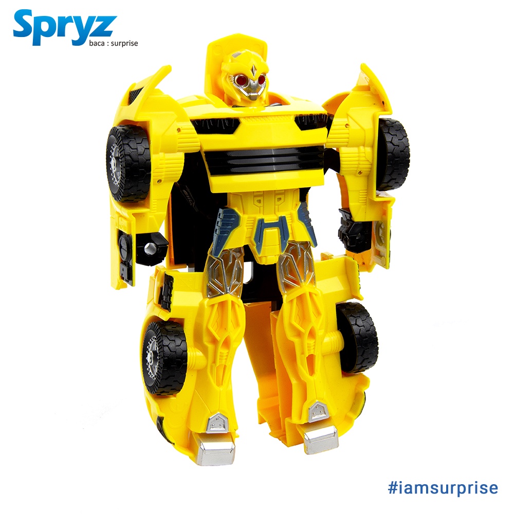 Spryz Revamp Justice Kitt - Mainan Mobil Robot Transformer