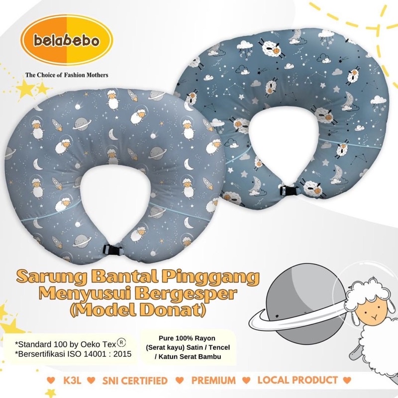 Belabebo - Bantal Menyusui Bergesper FREE BANTAL TANGAN / Nursing Pillow