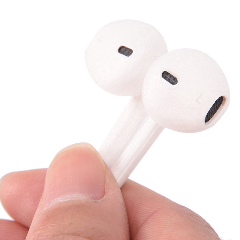 1per4pasang Earbud Eartip Bahan Silikon Tutup Telinga Anti Hilang Untuk Earphone